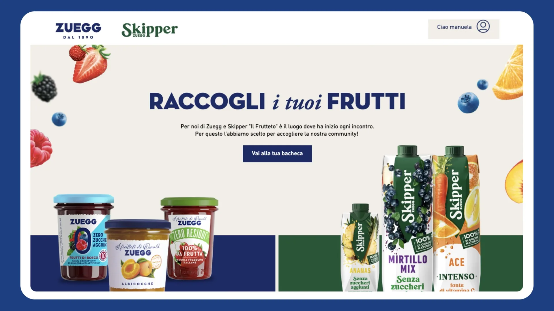 UI loyalty Il Frutteto per Zuegg e Skipper